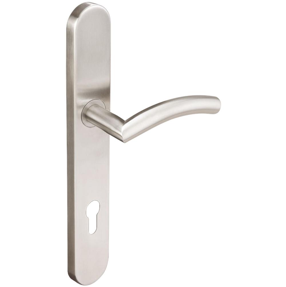 INOX - BP Multipoint 104 Brussels Euro Entry Lever High US32D LH - Satin Stainless Steel
