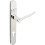 INOX - BP Multipoint 225 Waterfall Euro Entry Lever High US32 LH - Polished Stainless Steel
