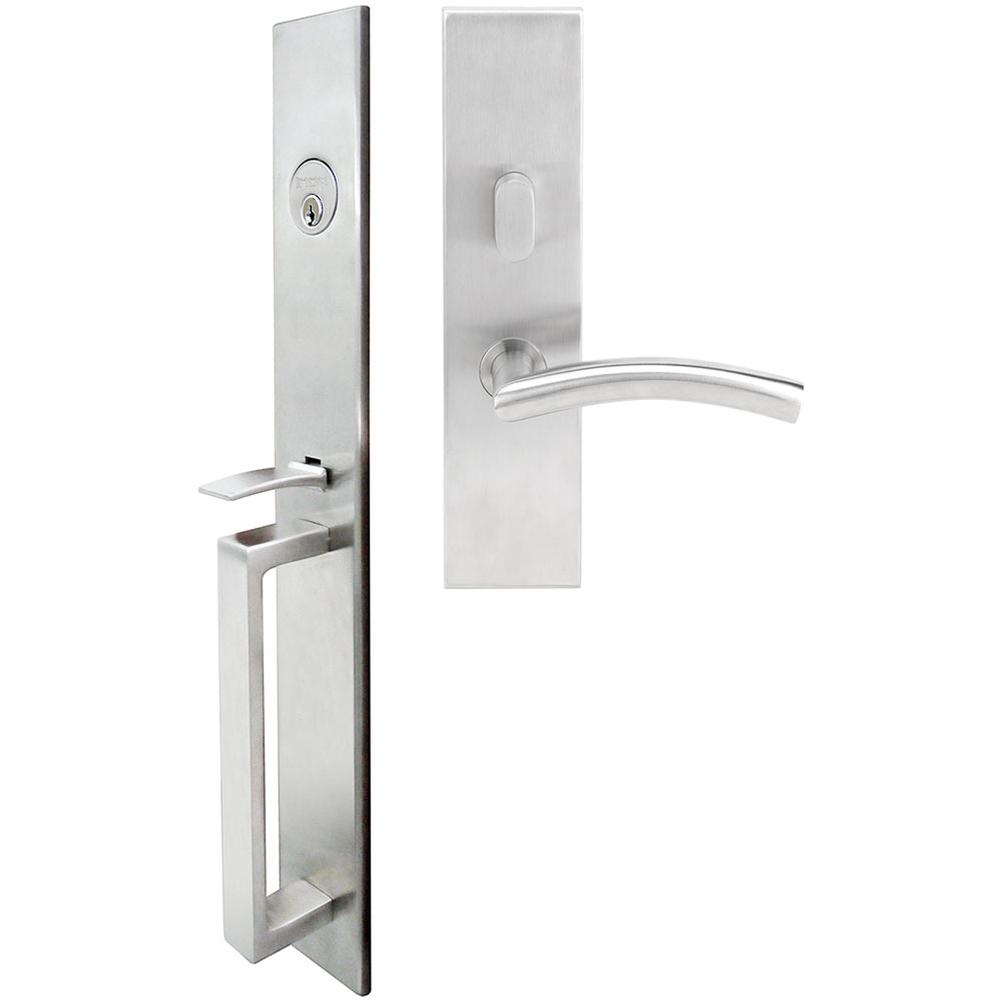 INOX - BW Handleset MT Mortise 104 Brussels Entry 2-3/4''  32D RH - Satin Stainless Steel