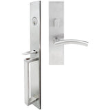 INOX - BW Handleset MT Mortise 104 Brussels Entry 2-3/4''  32D RHR - Satin Stainless Steel
