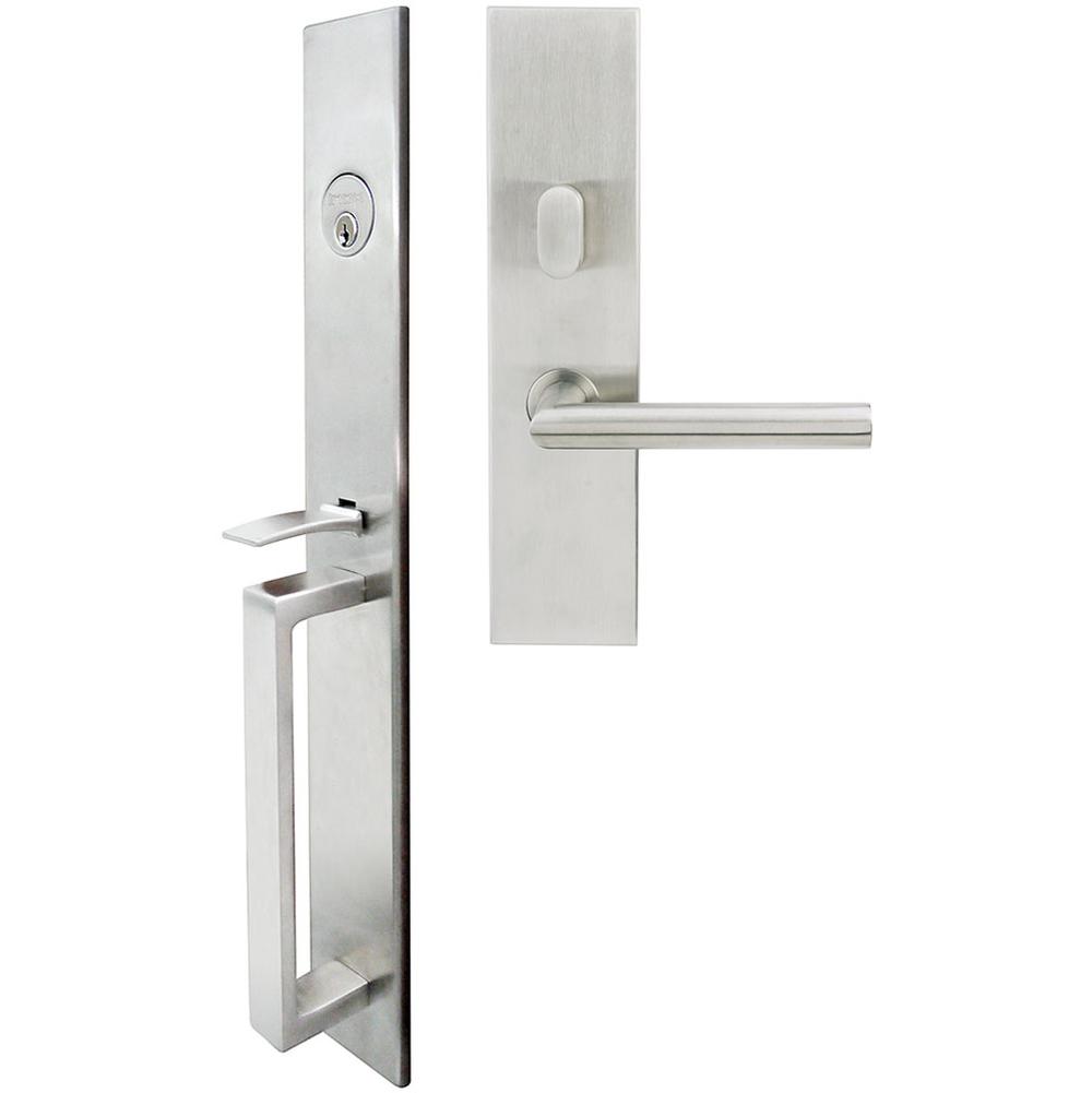 INOX - BW Handleset MT Mortise 105 Frankfurt Entry 2-1/2''  32D RH - Satin Stainless Steel