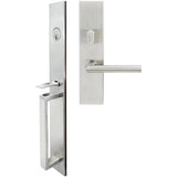 INOX - BW Handleset MT Mortise 105 Frankfurt Entry 2-1/2''  32D RH - Satin Stainless Steel