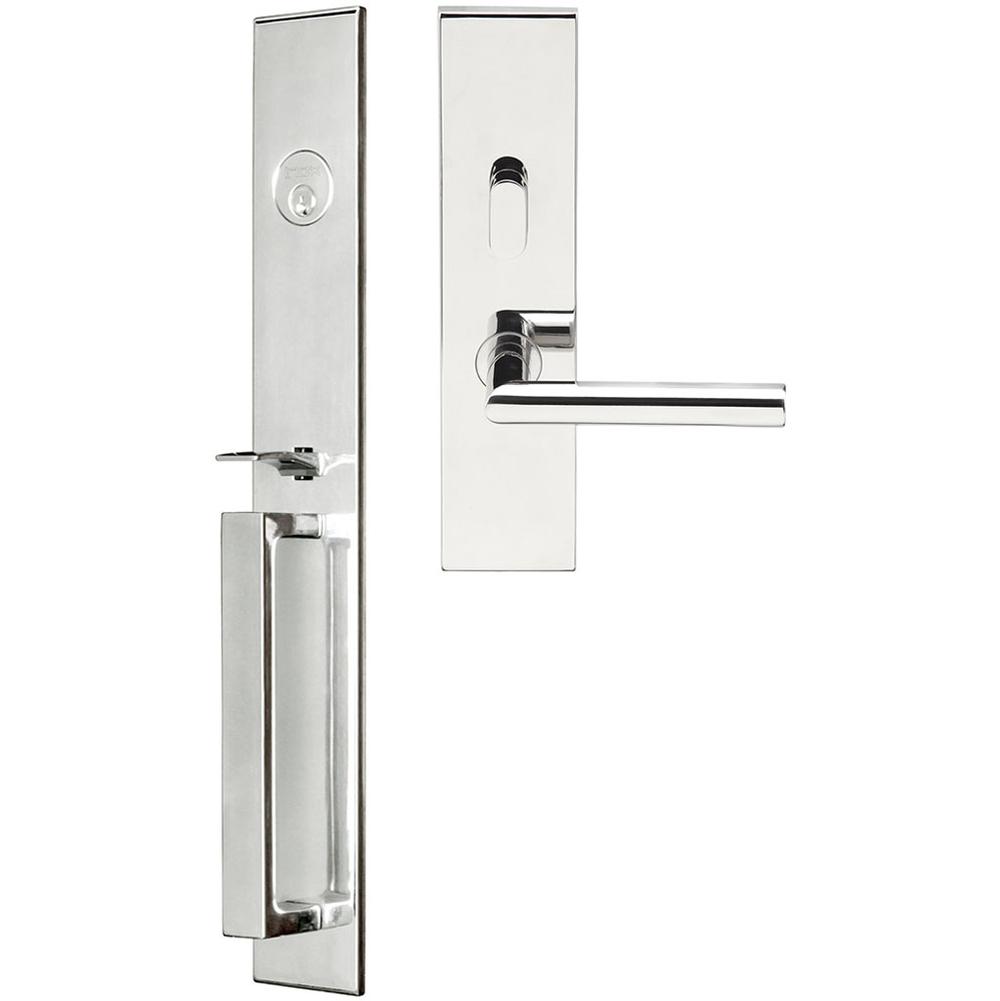 INOX - BW Handleset MT Mortise 105 Frankfurt Entry 2-1/2''  32 RH - Polished Stainless Steel