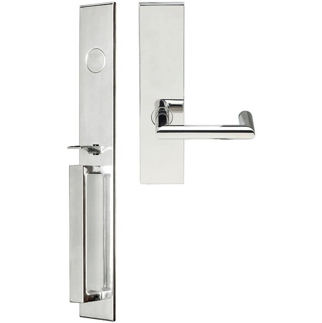 INOX - BW Handleset MT Mortise 109 Stuttgart Full Dummy 32 RH - Polished Stainless Steel