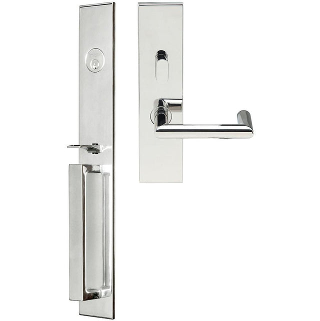 INOX - BW Handleset MT Mortise 109 Stuttgart Entry 2-1/2''  32 RH - Polished Stainless Steel