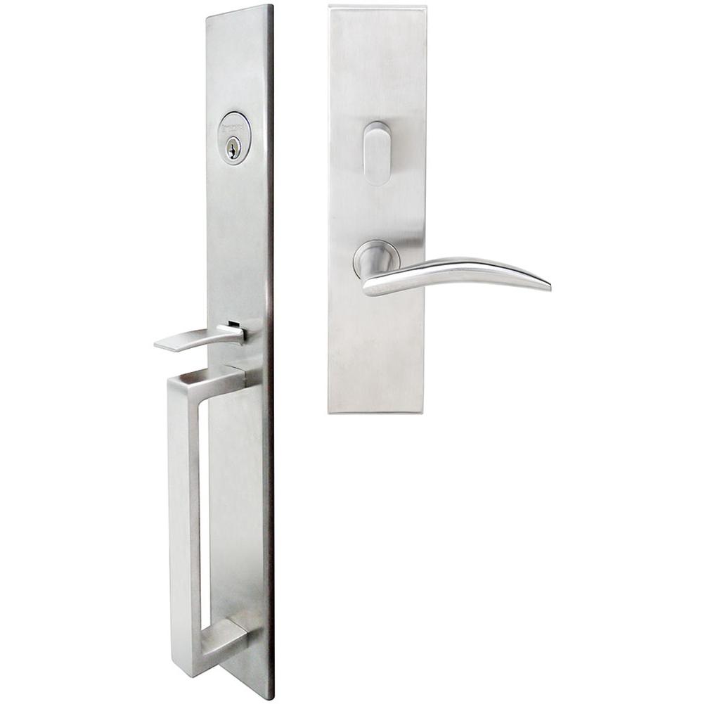 INOX - BW Handleset MT Mortise 210 Air-Stream Entry 2-1/2''  32D RH - Satin Stainless Steel