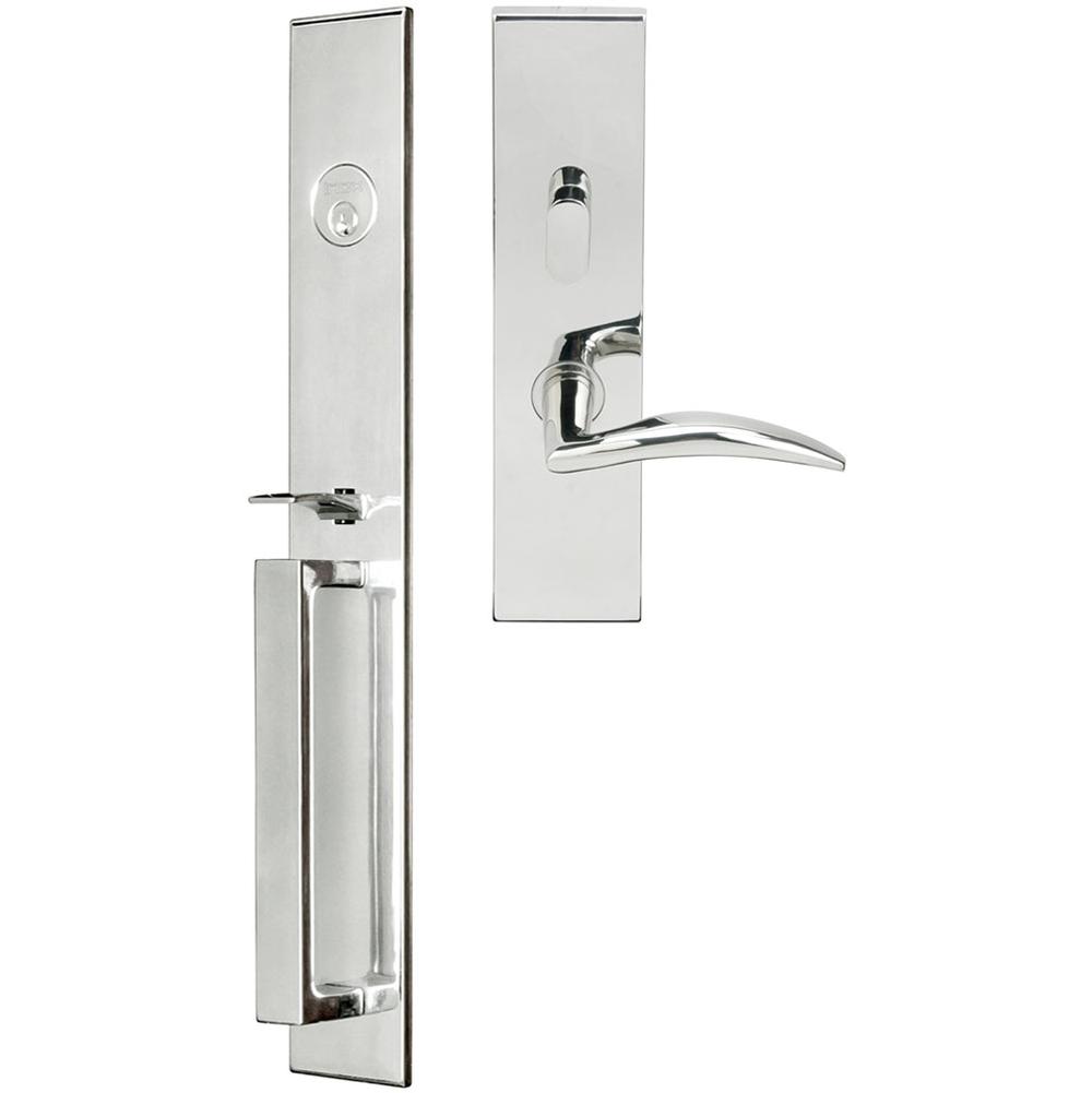 INOX - BW Handleset MT Mortise 210 Air-Stream Entry 2-1/2''  32 RH - Polished Stainless Steel
