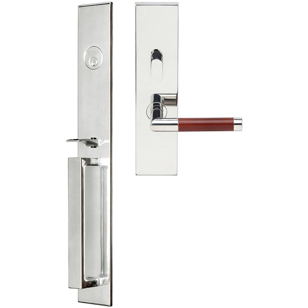 INOX - BW Handleset MT Mortise 213 Cabernet Entry 2-1/2''  32 RH - Polished Stainless Steel