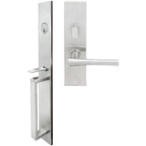 INOX - BW Handleset MT Mortise 214 Champagne Entry 2-1/2''  32D LH - Satin Stainless Steel