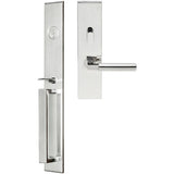 INOX - BW Handleset MT Mortise 221 Aurora Entry 2-1/2''  32 LH - Polished Stainless Steel