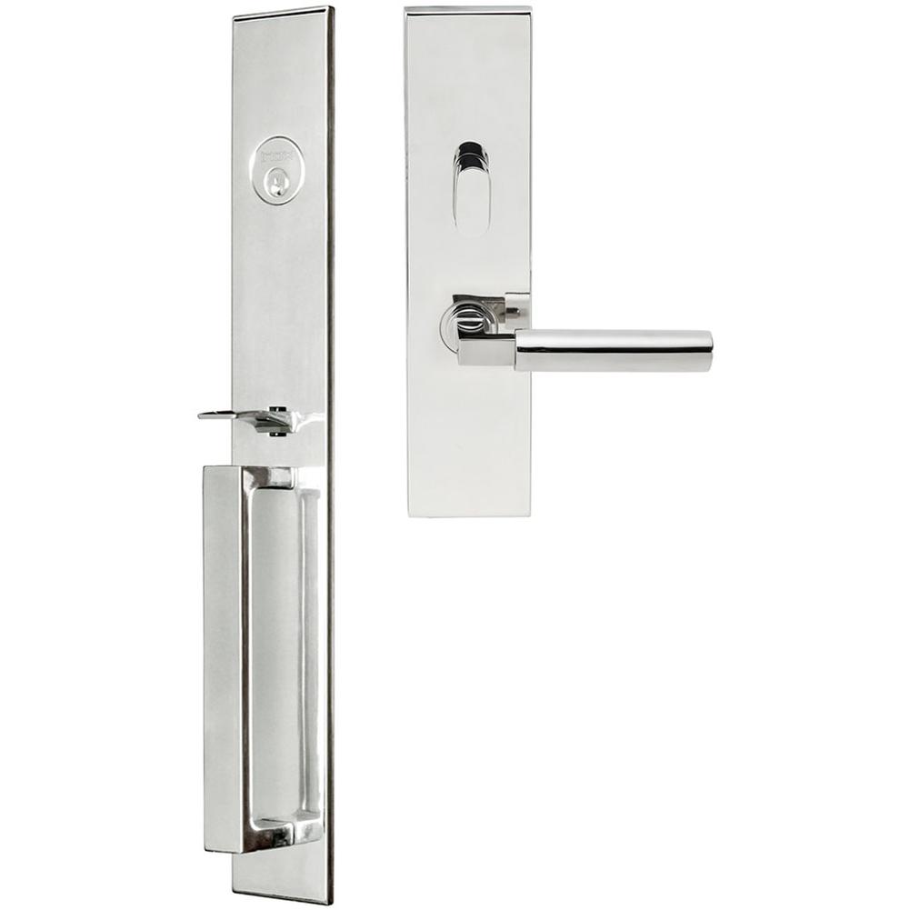INOX - BW Handleset MT Mortise 221 Aurora Entry 2-3/4''  32 RH - Polished Stainless Steel
