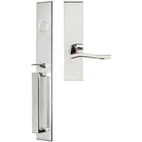 INOX - BW Handleset MT Mortise 225 Waterfall Full Dummy 32 LH - Polished Stainless Steel