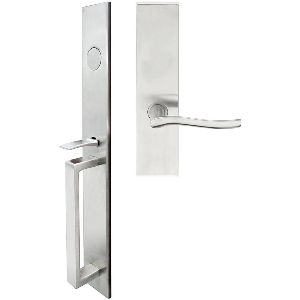 INOX - BW Handleset MT Mortise 225 Waterfall Full Dummy 32D LH - Satin Stainless Steel