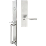 INOX - BW Handleset MT Mortise 225 Waterfall Full Dummy 32D LH - Satin Stainless Steel
