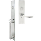 INOX - BW Handleset MT Mortise 225 Waterfall Entry 2-3/4''  32D RH - Satin Stainless Steel