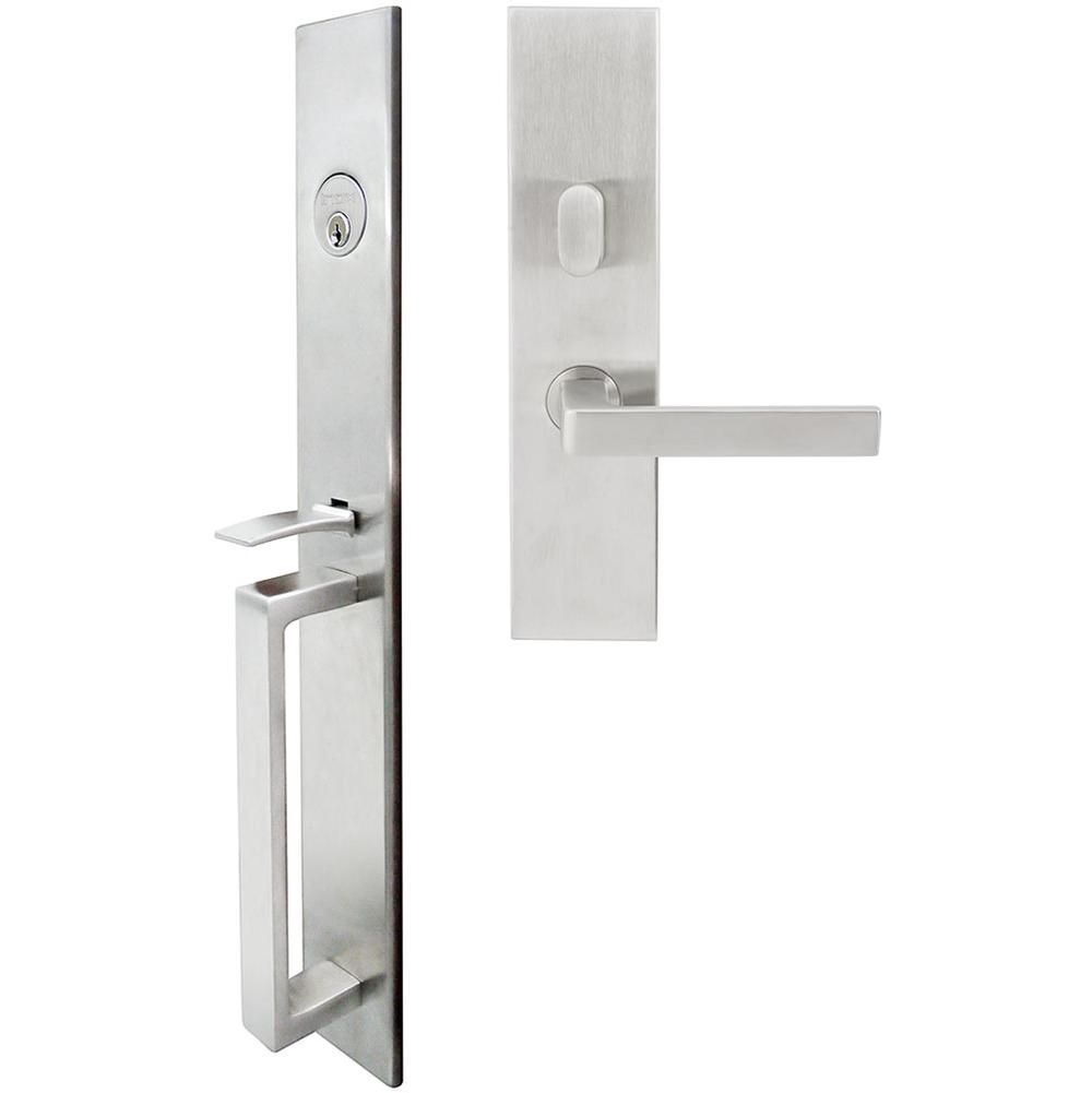 INOX - BW Handleset MT Mortise 345 Tokyo Entry 2-3/4''  32D RH - Satin Stainless Steel
