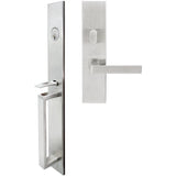 INOX - BW Handleset MT Mortise 345 Tokyo Entry 2-3/4''  32D RH - Satin Stainless Steel