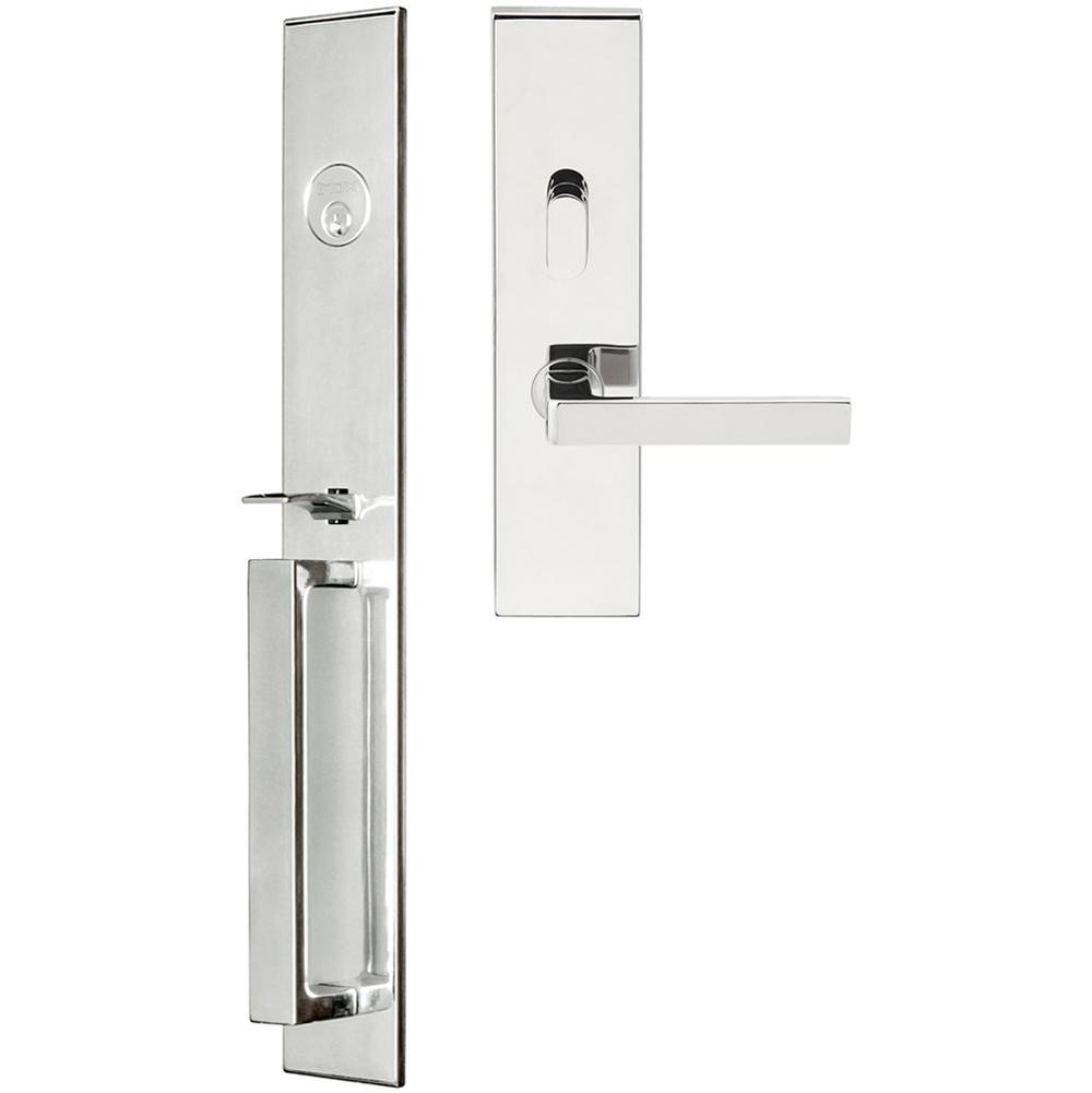 INOX - BW Handleset MT Mortise 345 Tokyo Entry 2-3/4''  32 RH - Polished Stainless Steel