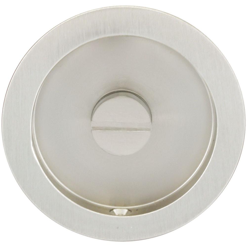 INOX - PD Series Pocket Door Pull 2204 Privacy Coin Turn US15 - Satin Nickel