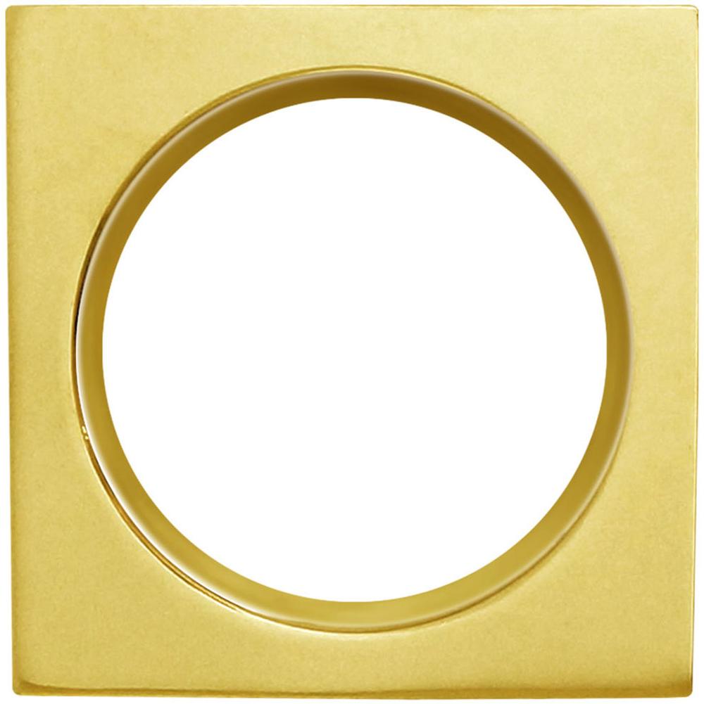 INOX - PD Series Pocket Door Pull 2303 Entry w/Cyl Hole US3 - Polished Brass
