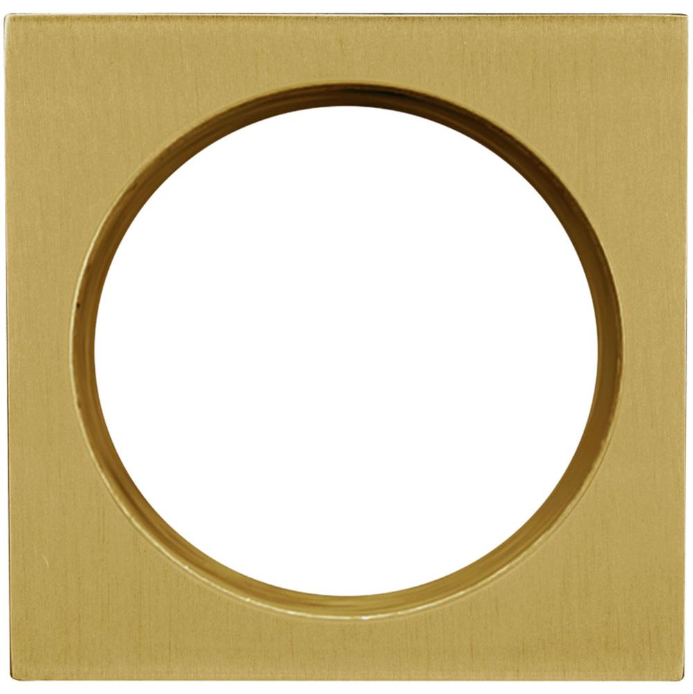 INOX - PD Series Pocket Door Pull 2303 Entry w/Cyl Hole US38 - Aged Brass