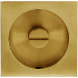 INOX - PD Series Pocket Door Pull 2304 Privacy Coin Turn US38 - Aged Brass