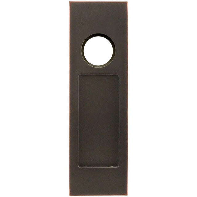 INOX - PD Series Pocket Door Pull 2703 Entry w/Cyl Hole US10B - Oil Rubbed Bronze
