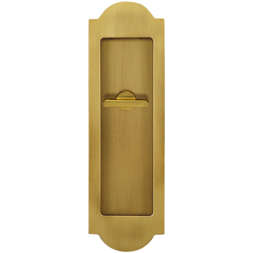 INOX - PD Series Pocket Door Pull 3182 Privacy TT08 - US38 - Aged Brass