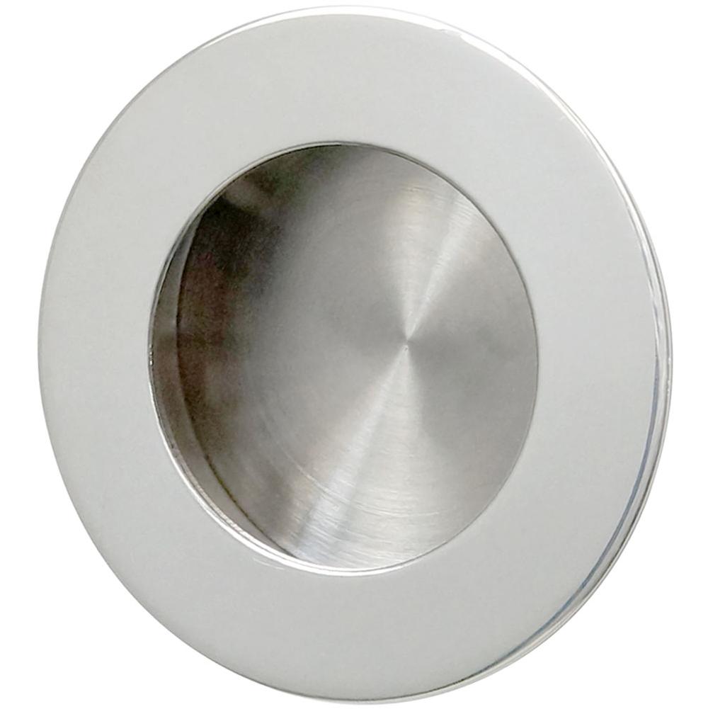 INOX - Round Pocket/Cup Pull w/Circular Opening, US32 - Polished Stainless Steel