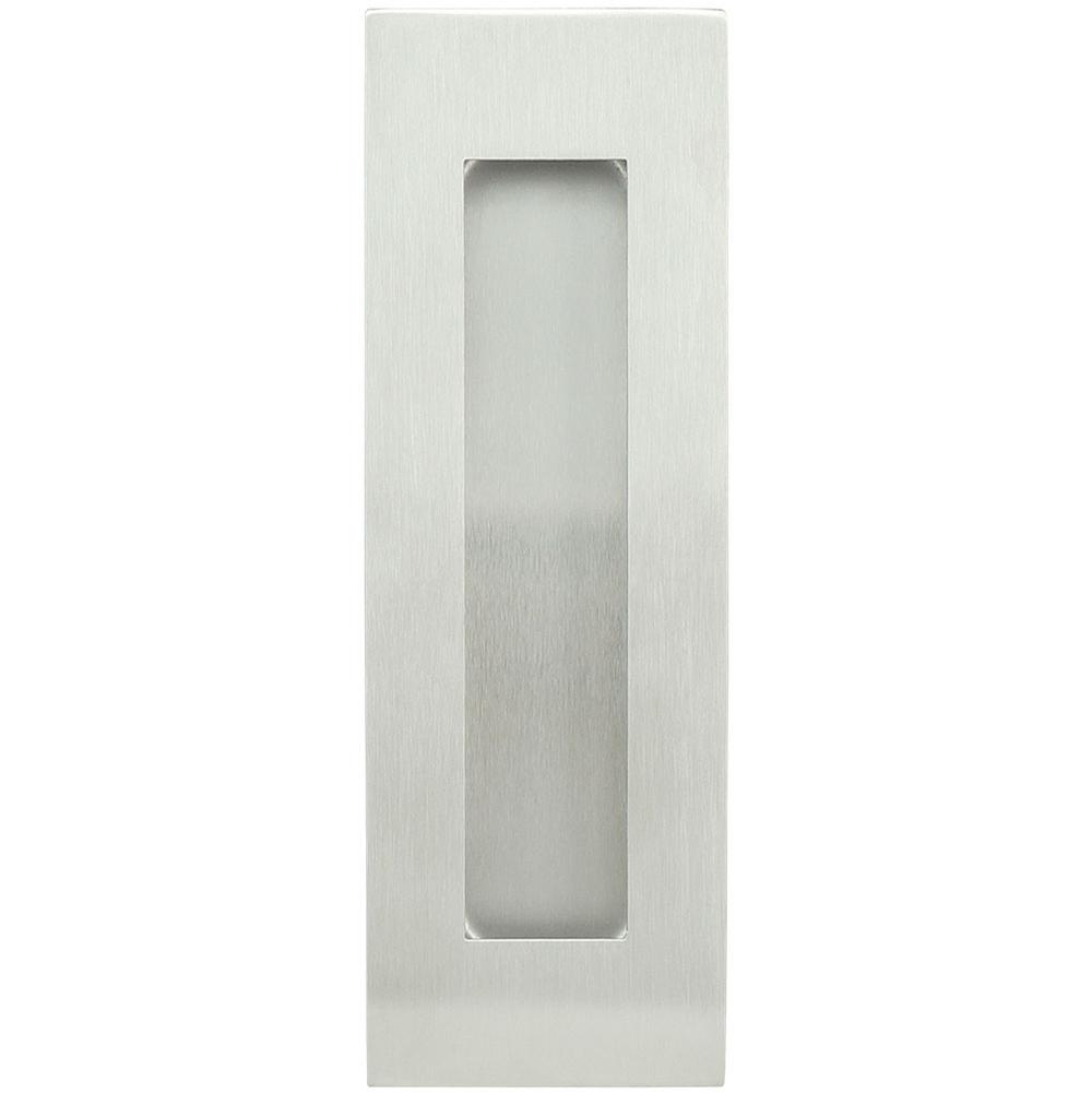 INOX - Rectangular Pocket/Cup Pull w/Rectangular Opening, US32D - Satin Stainless Steel