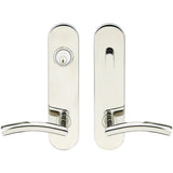 INOX - LA 104 Brussels,TL4 Entry,Single Cyl 2-3/8'' BS,32,RH - Polished Stainless Steel