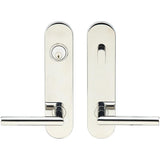 INOX - LA 105 Frankfurt,TL4 Entry,Single Cyl 2-3/8'' BS,32,LH - Polished Stainless Steel