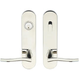 INOX - LA 225 Waterfall,TL4 Entry,Single Cyl 2-3/4'' BS,32,LH - Polished Stainless Steel