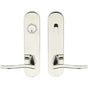 INOX - LA 225 Waterfall,TL4 Entry,Single Cyl 2-3/4'' BS,32,LH - Polished Stainless Steel