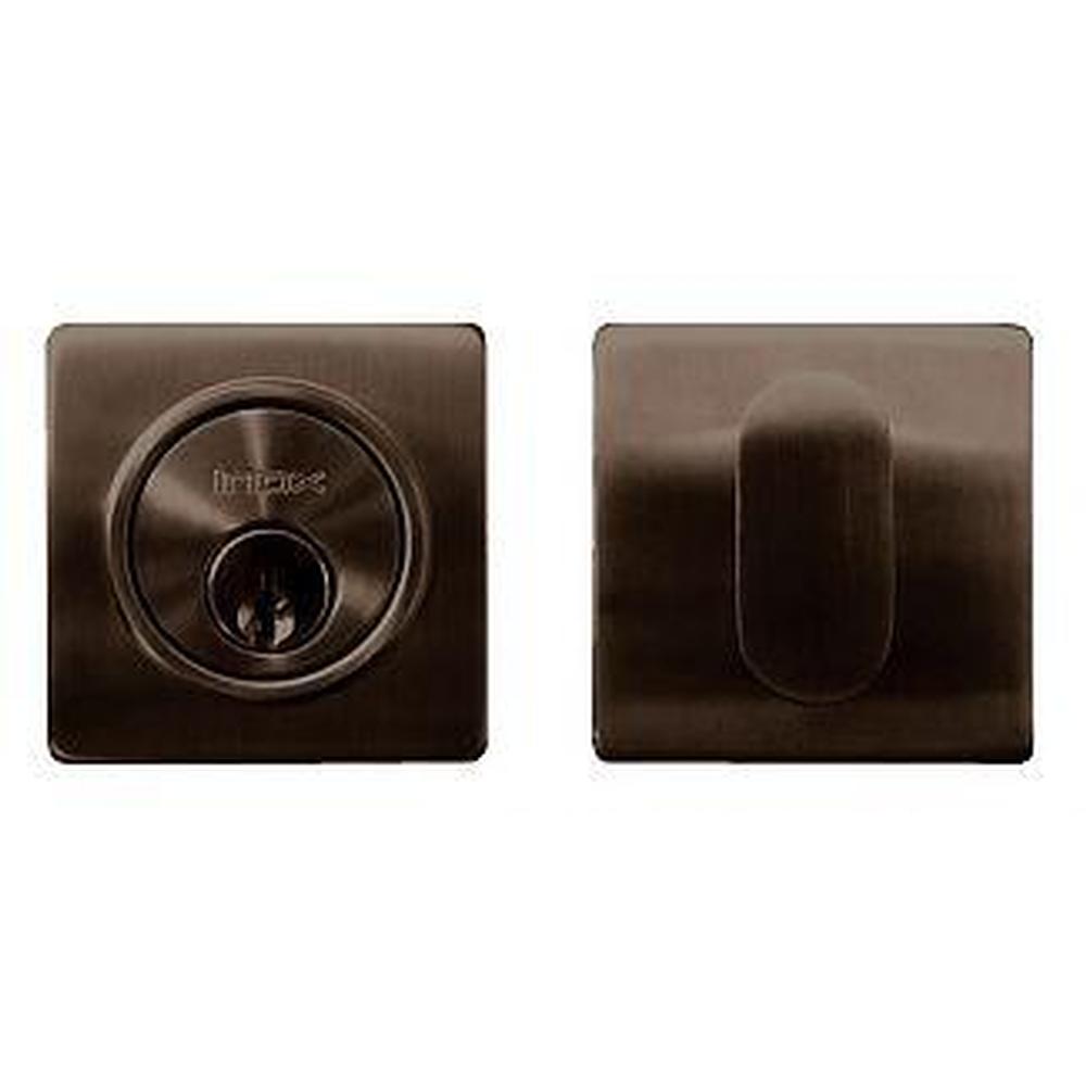 INOX - LD Square Deadbolt, Single Cylinder, 2-3/8''Backset, US10B - Oil Rubbed Bronze