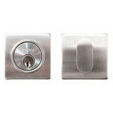 INOX - LD Square Deadbolt, Single Cylinder, 2-3/8''Backset, US32 - Polished Stainless Steel