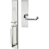 INOX - ME Handleset MT Mortise 102 Munich Full Dummy 32 LH - Polished Stainless Steel