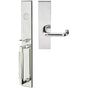 INOX - ME Handleset MT Mortise 102 Munich Full Dummy 32 LH - Polished Stainless Steel