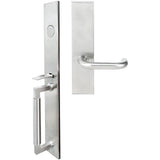 INOX - ME Handleset MT Mortise 102 Munich Full Dummy 32D LH - Satin Stainless Steel
