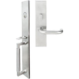 INOX - ME Handleset MT Mortise 102 Munich Entry 2-3/4''  32D LHR - Satin Stainless Steel