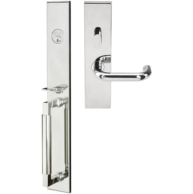 INOX - ME Handleset MT Mortise 102 Munich Entry 2-1/2''  32 RHR - Polished Stainless Steel