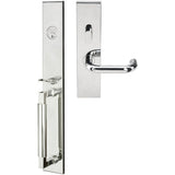 INOX - ME Handleset MT Mortise 102 Munich Entry 2-1/2''  32 RH - Polished Stainless Steel
