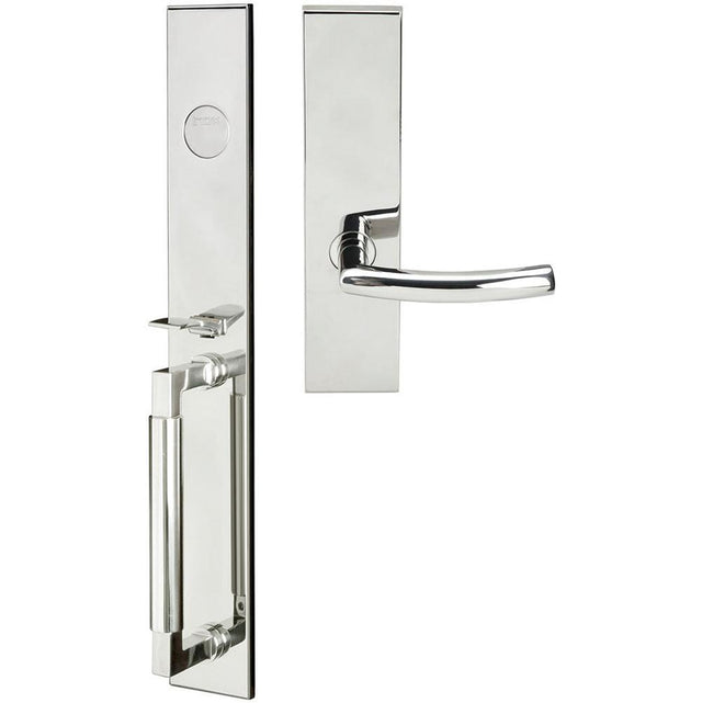 INOX - ME Handleset MT Mortise 103 Oslo Full Dummy 32 RH - Polished Stainless Steel
