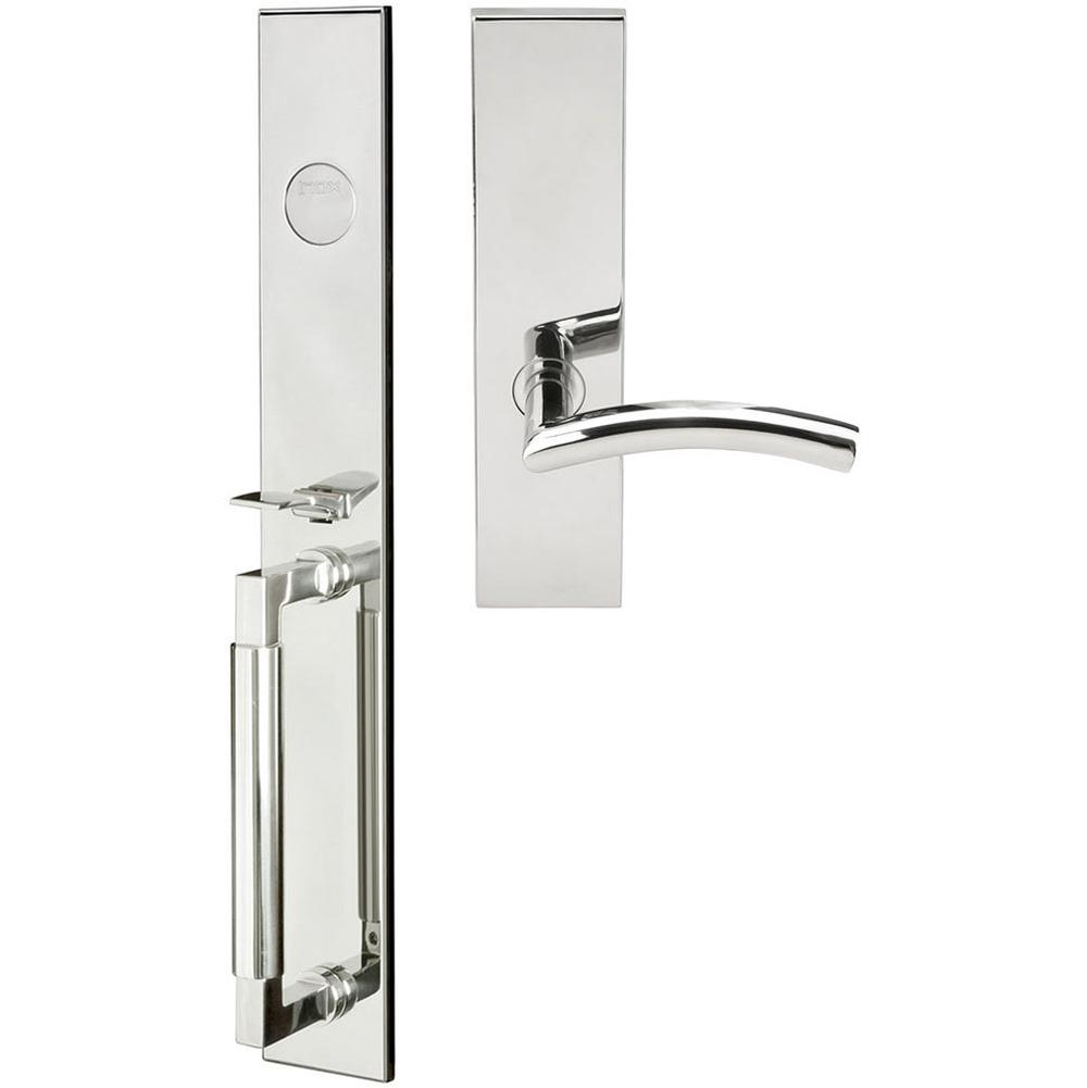 INOX - ME Handleset MT Mortise 104 Brussels Full Dummy 32 LH - Polished Stainless Steel