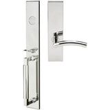 INOX - ME Handleset MT Mortise 104 Brussels Full Dummy 32 RH - Polished Stainless Steel