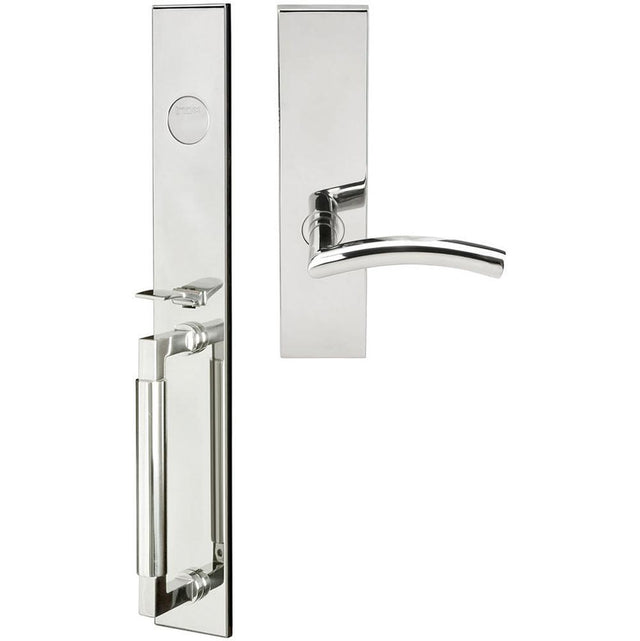 INOX - ME Handleset MT Mortise 104 Brussels Full Dummy 32 RH - Polished Stainless Steel