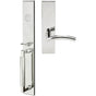 INOX - ME Handleset MT Mortise 104 Brussels Full Dummy 32 RH - Polished Stainless Steel