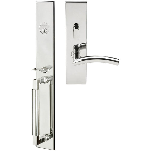 INOX - ME Handleset MT Mortise 104 Brussels Entry 2-1/2''  32 LHR - Polished Stainless Steel