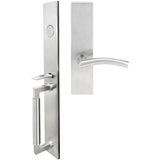 INOX - ME Handleset MT Mortise 104 Brussels Full Dummy 32D LH - Satin Stainless Steel