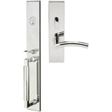 INOX - ME Handleset MT Mortise 104 Brussels Entry 2-3/4''  32 LHR - Polished Stainless Steel